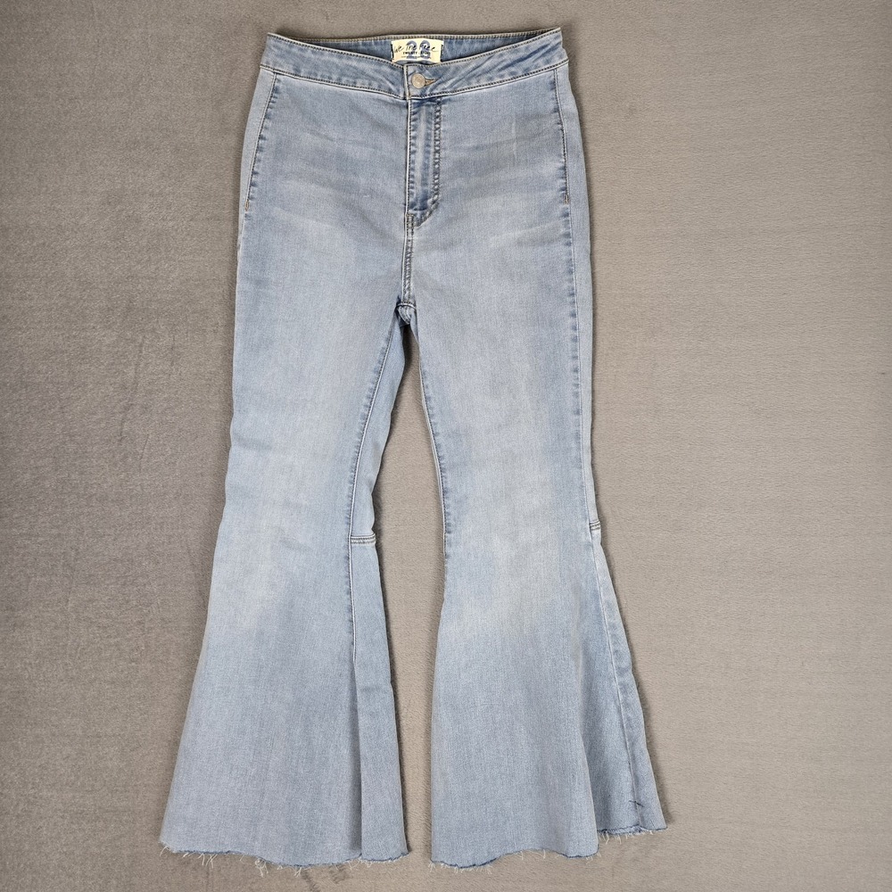 Free People We The Free Just Float On Flare Jeans Women 28 Light Wash Denim Boho